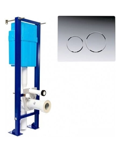 Инсталляция для унитаза Bcu Ingenio с панелью Sphere (хром глянец) Siamp