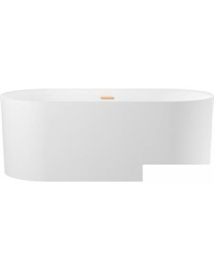 Ванна Chalice Perfection 166x77 230602004 (отдельностоящая ванна матовый белый, экран, ножки, сифон-автомат золото) Wellsee