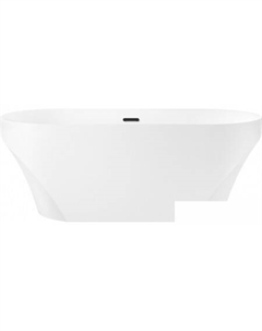 Ванна Croquis 166x77 230301003 (отдельностоящая ванна белый глянец, экран, ножки, сифон-автомат матовый черный) Wellsee