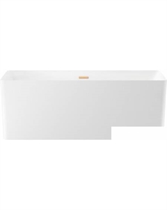 Ванна Pure BY 166x77 230701004 (отдельностоящая ванна белый глянец, экран, ножки, сифон-автомат золото) Wellsee