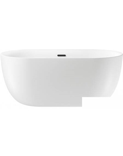 Ванна Chic Riviera 149x78 236801003 (отдельностоящая ванна белый глянец, экран, ножки, сифон-автомат матовый черный) Wellsee