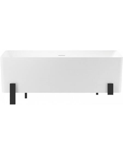 Ванна FR.Euphoria 166x77,5 230101001 (отдельностоящая ванна белый глянец, экран, ножки матовый черный) Wellsee