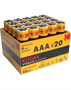 Батарейка LR03-20 bulk Xtralife Alkaline 20 шт Kodak
