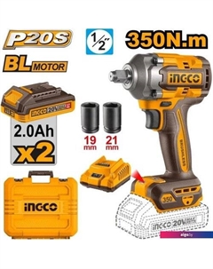 Гайковерт CIWLI2035 (с 2-мя АКБ, кейс) Ingco