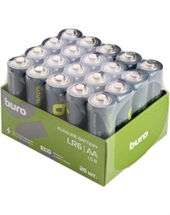 Батарейка Alkaline LR6 AA (20 шт) Buro