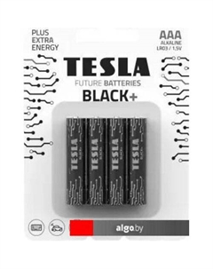 Батарейка Batteries Black+ AAA LR03 1.5V 1099137268 4 шт Tesla