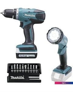 Дрель-шуруповерт DF347DWLX1 (с 2-мя АКБ, фонарь, кейс) Makita