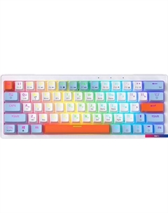 Клавиатура ZA63 Pro White Blue Orange (TNT Yellow) Jegg