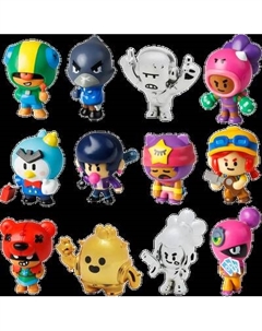 Набор фигурок коллекционных Brawl Stars Спайк, Шелли и Фрэнк / BRW2080B Brawl stars