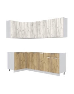 Кухонный гарнитур Интерлиния Мила Лайт 1.2x2.3 без столешницы