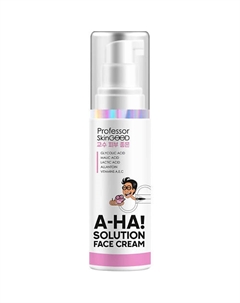 Крем для лица увлажняющий "A-HA! SOLUTION FACE CREAM" с AHA-кислотами и витаминами А, Е и С 50 Professor skingood