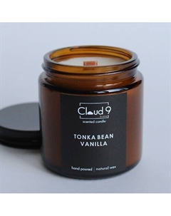 Свеча ароматическая в банке с древесным фитилём Tonka bean 120 Cloud 9 home на седьмом небе от ароматов