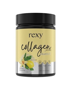 Коллаген пептидный с витамином С с ароматом лимона и ванили, порошок для приготовления напитка Collagen Peptides + Vitamin C Rexy