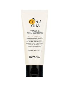 Пенка для умывания освежающая очищающая с экстрактом юдзу Citrus Yuja Vitalizing Foam Cleansing 100 Farmstay