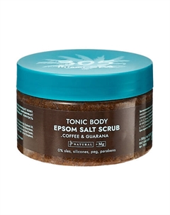 Солевой скраб для тела Tonic Body Epsom Salt Scrub Coffee & Guarana 350 305 miami spa