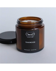 Свеча ароматическая в банке с древесным фитилём Teakwood 120 Cloud 9 home на седьмом небе от ароматов