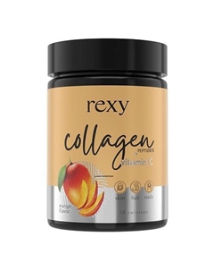 Коллаген пептидный с витамином С с ароматом манго, порошок для приготовления напитка Collagen Peptides + Vitamin C Rexy