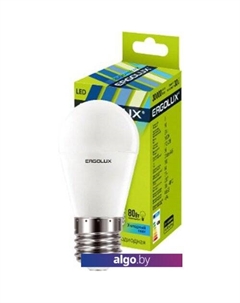 Светодиодная лампа LED G45 E27 9 Вт 4500 К Ergolux