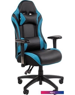Игровое (геймерское) кресло CH43 (экокожа, черный/бирюзовый) Chairman