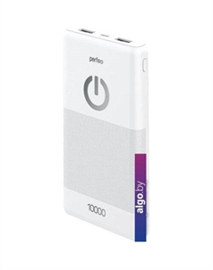 Внешний аккумулятор Splash 10000mAh (белый) Perfeo