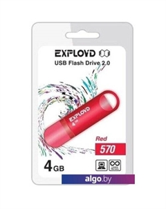 USB Flash 570 4GB (красный) Exployd