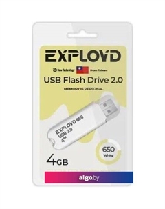 USB Flash 650 4GB (белый) Exployd