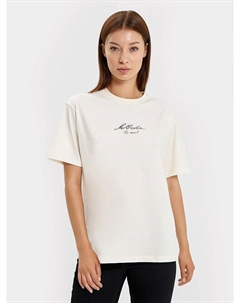 Футболка женская светло-молочная с печатью Mark formelle