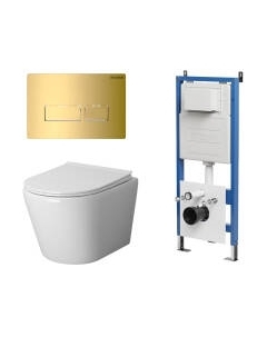 Унитаз подвесной с инсталляцией GR-4478S+900.K31.01.000+700.K31.03.300.300 Grossman