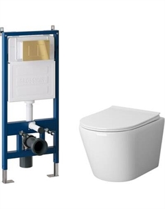 Унитаз подвесной с инсталляцией GR-4478S+900.K31.01.000+700.K31.04.30M.30M Grossman