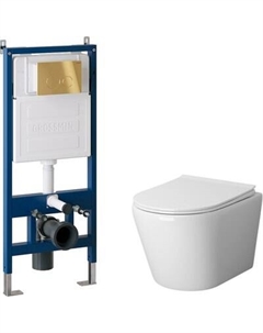 Унитаз подвесной с инсталляцией GR-4478S+900.K31.01.000+700.K31.05.30M.30M Grossman