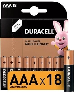 Комплект батареек Duracell Basic LR03/MN2400 AAA 18BP