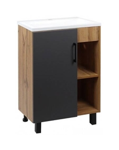 Тумба под умывальник Лофт 9912.016 (графит/ватан) Doratiz