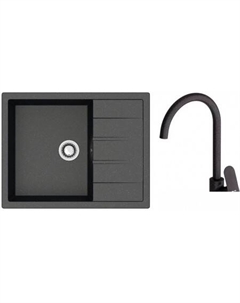 Кухонная мойка BR-6502 + Like F8007122 (черный) Berge