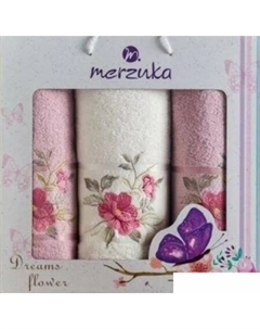 Набор полотенец Dreams Flower 10677 (3 шт, в коробке, светло-розовый) Merzuka