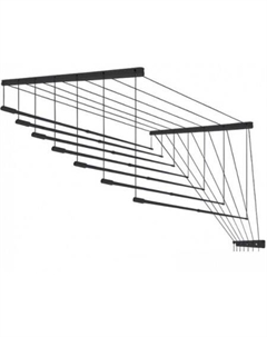 Сушилка для белья Потолочная 7 прутьев Black Style Telescop 100-180 см (алюминий) Comfort alumin