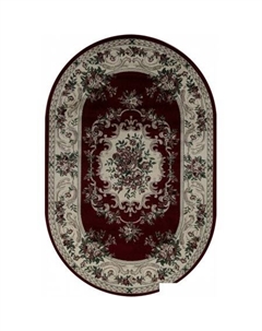 Ковер для жилой комнаты Colizey D057-OVAL-RED (1х2) Merinos