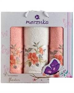 Набор полотенец Dreams Flower 10677 (3 шт, в коробке, оранжевый) Merzuka