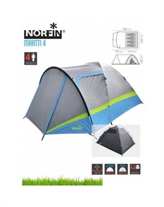 Треккинговая палатка Martti 4 (серый/голубой) Norfin