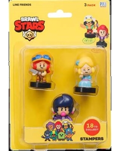 Набор фигурок коллекционных Brawl Stars Пайпер, Джесси и Биби / BRW5020C Brawl stars