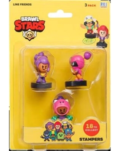 Набор фигурок коллекционных Brawl Stars Шелли, Роза и Тара / BRW5020B Brawl stars