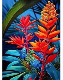 Картина по номерам Молли Тропические цветы 40x50 / FHR0633 Molli