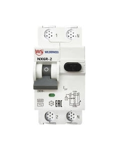 Дифференциальный автомат Wilderness NX6R 1P+N C50 30mA AC 6kA / NX6R-2-050C-030AC