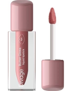 Жидкая помада для губ Divage Butter Gloss Liquid Lipstick тон 02 розовый нюд