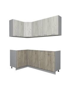 Кухонный гарнитур Интерлиния Мила Лайт 1.2x2.4 без столешницы