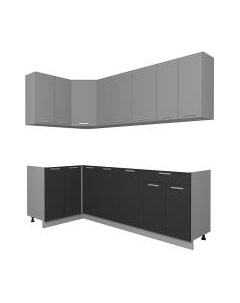 Кухонный гарнитур Интерлиния Мила Лайт 1.2x2.3 без столешницы