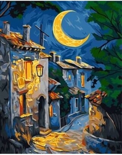 Картина по номерам Ночной переулок / GLA104 Ilikegift