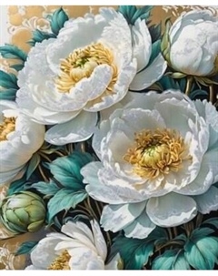 Картина по номерам ILikeGift Белые цветы / QHR0003 Ilikegift