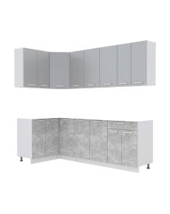 Кухонный гарнитур Интерлиния Мила Лайт 1.2x2.4 без столешницы