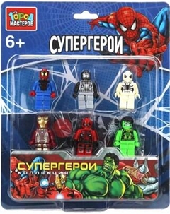 Элемент конструктора Город мастеров Фигурки спайдермен+супер герои / 18142-ZH