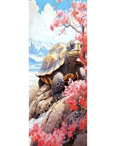 Картина по номерам Молли Черепаха на камнях 35x88 / HRP0175 Molli